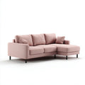 Sofa, 3-osobowa poliester płaski sofa z szezlongiem w prawo 230 x 150 x 85 cm