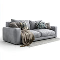 sofa 3-osobowa szara 230 x 100 x 85 cm mikrofibry pokrywy prostokątne