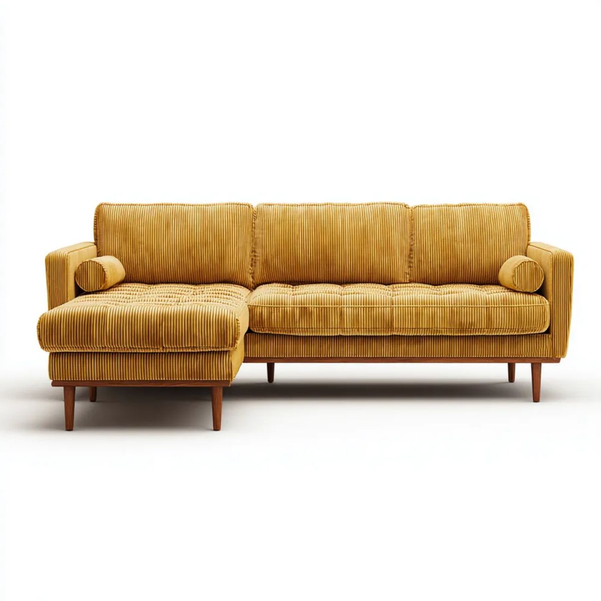 Sofa, 3 wilkożółta musztarda sofa w wilkoribie wilkorib i wilkorib, 230 x 155 x 85 cm