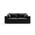 Sofa, 2-osobowa w kolorze czarnym 180 x 90 x 85 cm