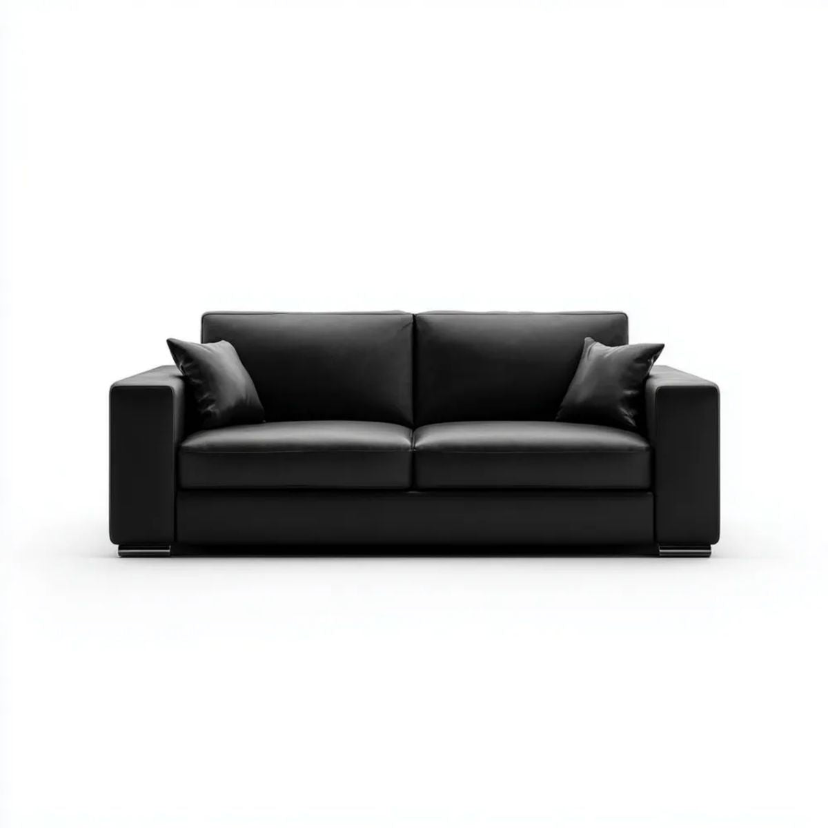 Sofa, 2-osobowa w kolorze czarnym 180 x 90 x 85 cm