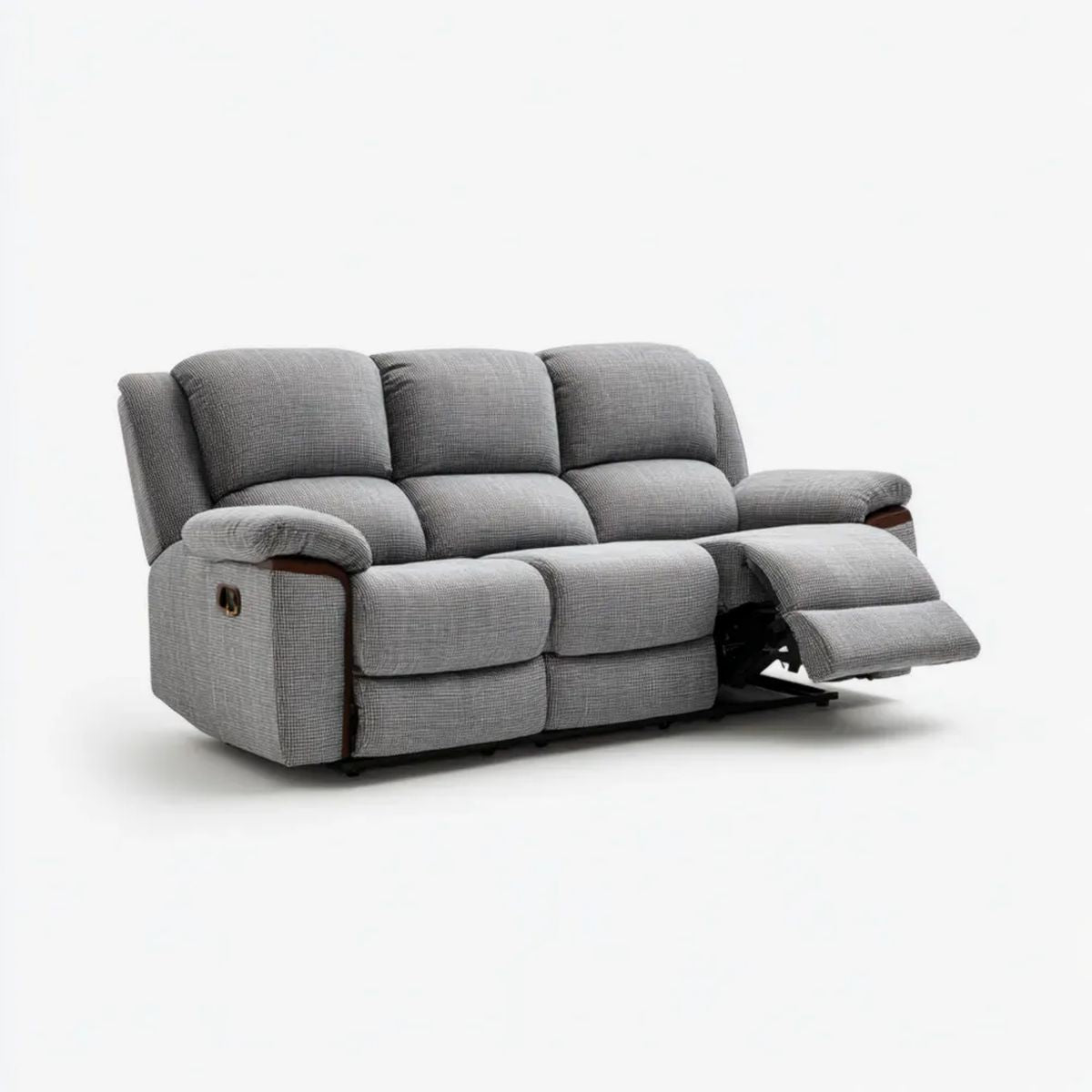 Sofa, 3-osobowa na wprost relaksująca sofa w poliestrowej tkaniny z ręcznym nawilżaniem, 210 x 95 x 102 cm