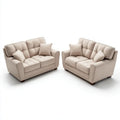 Sofa, Zestaw 2 foteli beżowych, poliester 160 x 90 x 88 cm każdy