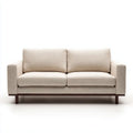 Sofa, 2-osobowa poliester sofa z lity z drewna nogi, 160 x 85 x 82 cm