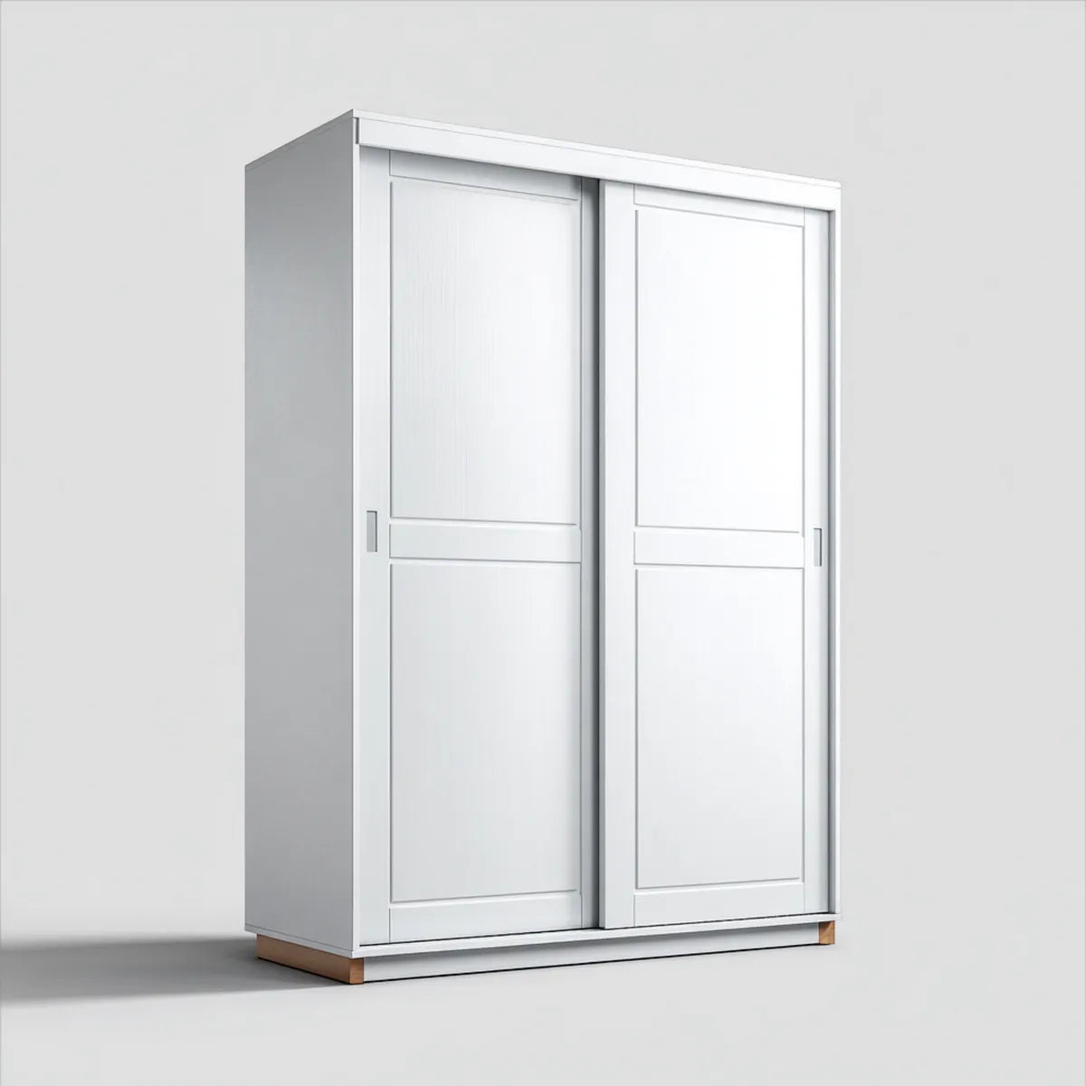 Szafa, Biała 120 x 60 x 200 cm MDF z 2 drzwiami przesuwnymi