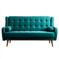 Sofa, 3-osobowa na wprost sofa na kaczki na zielono poliester na welon, 200 x 88 x 105 cm