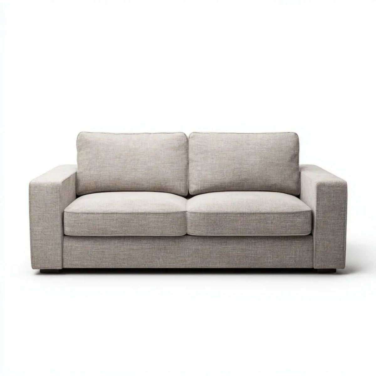 Sofa, 2-osobowa poliester z sofą z czarnym nóżkami, 180 x 88 x 85 cm