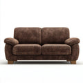 Sofa, Ciemny Brązowa sofa 2-osobowa w poliestrze nawilżona betonowa 160 x 90 x 85 cm